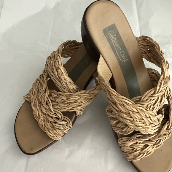 Woven wedge heeled slides by Coldwater Creek in size 6 1/2 - Picture 3 of 16